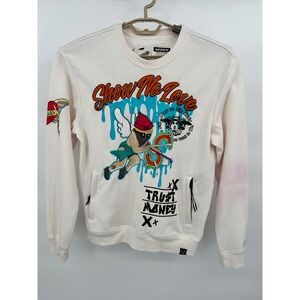 CivilizeD Show No Love Trust Money Graphic Print‎ Crewneck Sweatshirt Medium